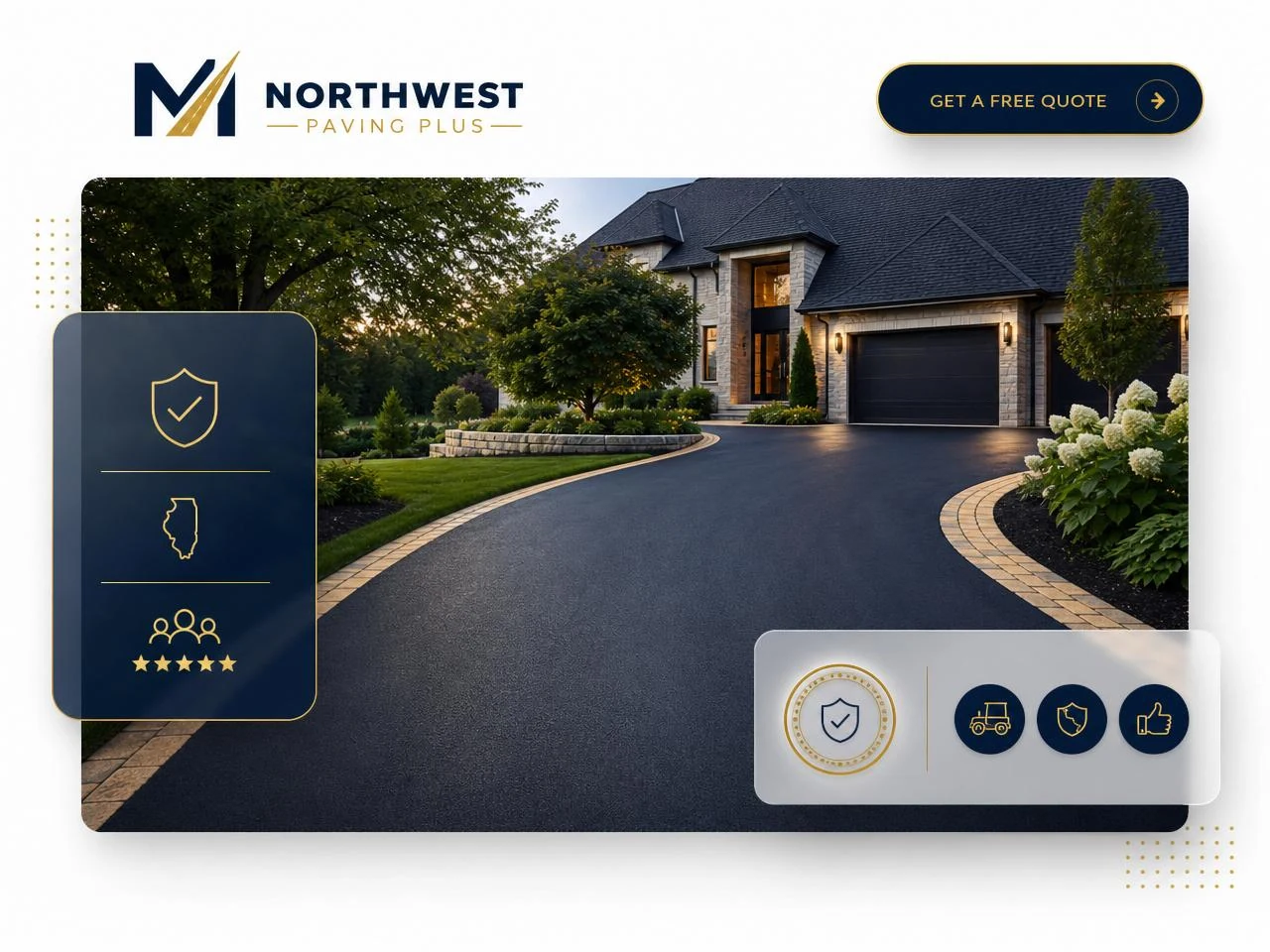 Northwest Paving Plus website homepage designed by Stellar Growth